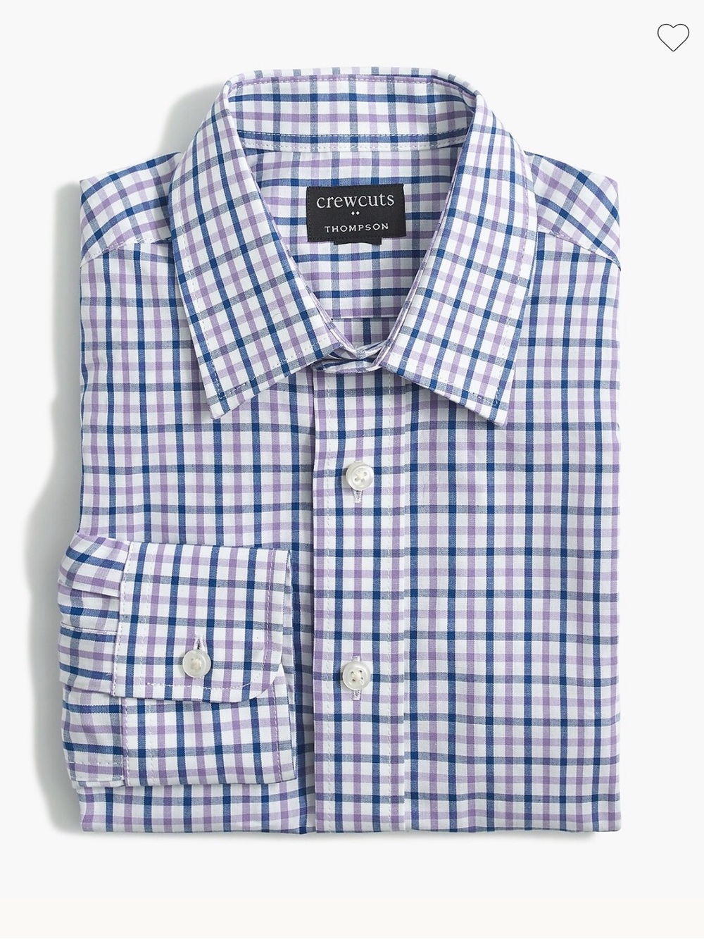 Crewcuts Factory Boys size 14 Purple & Blue Windowpane Check Dress Shirt